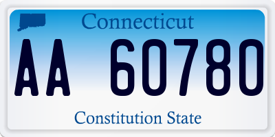 CT license plate AA60780