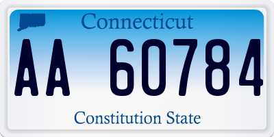 CT license plate AA60784