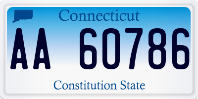 CT license plate AA60786