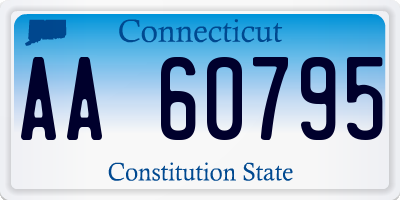 CT license plate AA60795