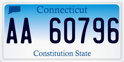 CT license plate AA60796