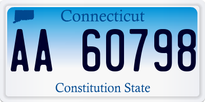 CT license plate AA60798