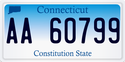 CT license plate AA60799