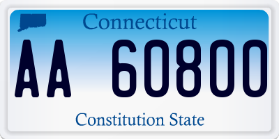 CT license plate AA60800
