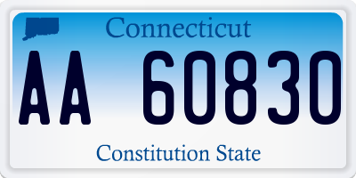 CT license plate AA60830