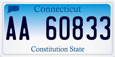 CT license plate AA60833