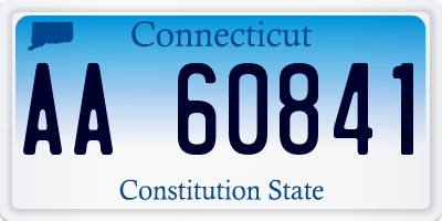 CT license plate AA60841