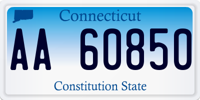 CT license plate AA60850