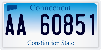 CT license plate AA60851