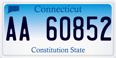 CT license plate AA60852