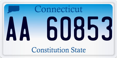 CT license plate AA60853