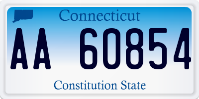 CT license plate AA60854