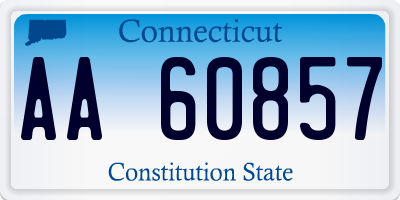 CT license plate AA60857