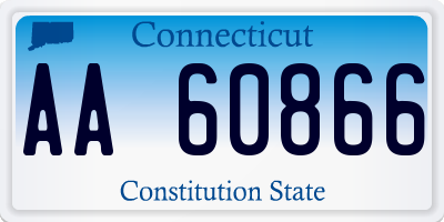 CT license plate AA60866