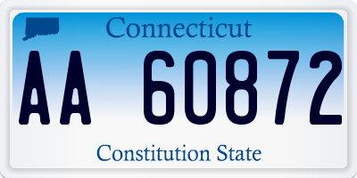 CT license plate AA60872