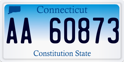 CT license plate AA60873