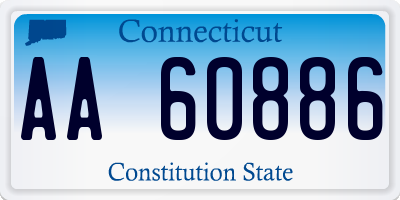 CT license plate AA60886