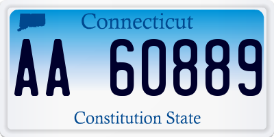 CT license plate AA60889
