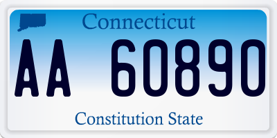 CT license plate AA60890