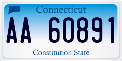 CT license plate AA60891