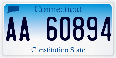 CT license plate AA60894