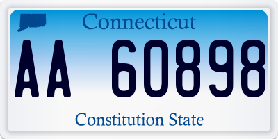 CT license plate AA60898