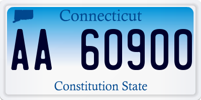 CT license plate AA60900