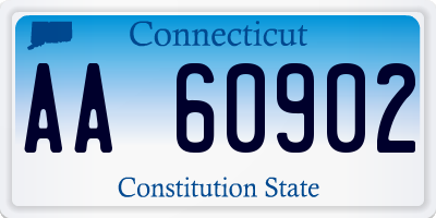 CT license plate AA60902