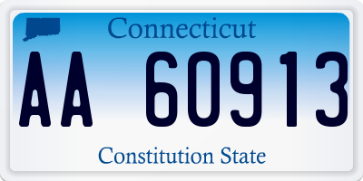 CT license plate AA60913