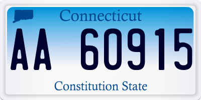 CT license plate AA60915