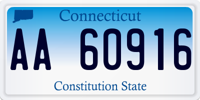 CT license plate AA60916
