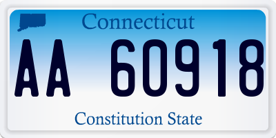 CT license plate AA60918