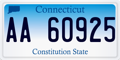 CT license plate AA60925