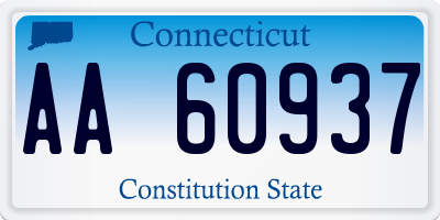 CT license plate AA60937