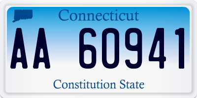 CT license plate AA60941