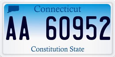 CT license plate AA60952