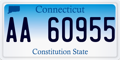 CT license plate AA60955