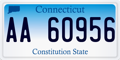 CT license plate AA60956