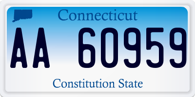 CT license plate AA60959