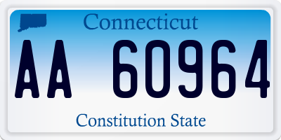 CT license plate AA60964