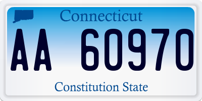 CT license plate AA60970