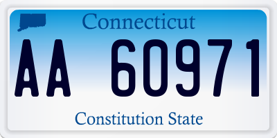 CT license plate AA60971