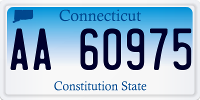 CT license plate AA60975