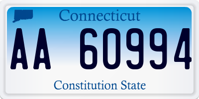 CT license plate AA60994