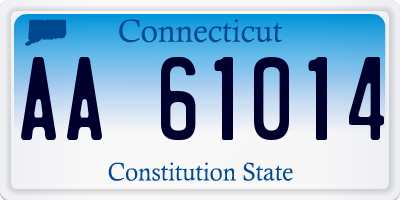 CT license plate AA61014