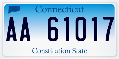 CT license plate AA61017