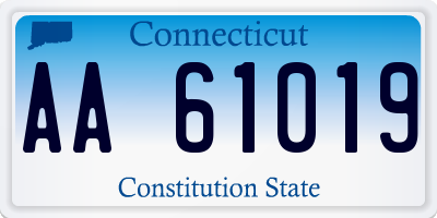 CT license plate AA61019