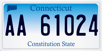 CT license plate AA61024