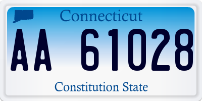 CT license plate AA61028