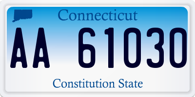 CT license plate AA61030